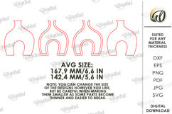 3D Decorative Vase Laser Cut. Flower Holder SVG Product Image 2