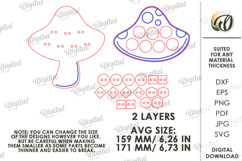 Montessori Lacing Puzzle Laser Cut. Mushroom SVG Product Image 2