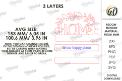 3D Home Sign Laser Cut. Home Decor SVG Product Image 2