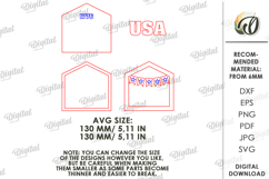 4th Of July House Laser Cut. Patriotic Stand Decor SVG Product Image 2