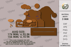 3D Christmas Character Lasercut. Christmas Decor SVG Product Image 2