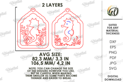 3D Summer Ornament Laser Cut. Wall Hanger SVG Product Image 2