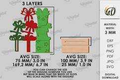 Triple Christmas Stand Laser Cut. Christmas Decor SVG Product Image 2