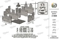 City Organizer Laser Cut. Desk Organizer. Pencil Holder SVG Product Image 3