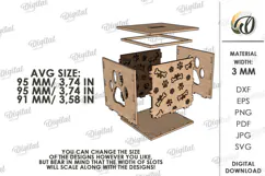 Christmas Dog Treat Box Laser Cut. Christmas Gift Box SVG Product Image 2