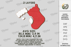 Personalized Family Ornament Laser Cut. Christmas Decor SVG Product Image 2