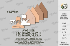 Christmas House Laser Cut. Wooden Christmas Decor SVG Product Image 2