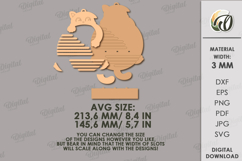Naughty Cat on shelf Round Sign Laser Cut. Wall Decor SVG Product Image 2
