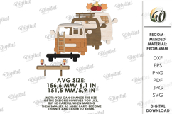 Fall Layered Car Laser Cut. Standing Decor SVG Product Image 2