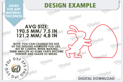 Wooden Easter Bunnies Laser Cut Bundle. Bunny Puzzles SVG Product Image 9