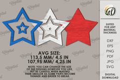 Patriotic Star Decor Laser Cut Design Product Image 4