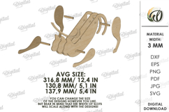 Wine Bottle Holder Laser Cut. Animal Wine Rack. Cat SVG Product Image 2