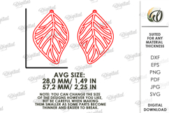 Boho Drop Earrings Laser Cut. Dangle Earrings SVG Product Image 2