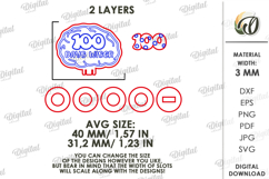 100 Days of School Pencil Topper Laser Cut. School SVG Product Image 2
