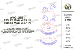 Baby’s First Christmas Laser Cut. Kids toy SVG Product Image 2