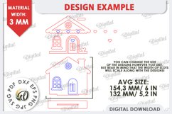 Valentine&#039;s Layered House LaserCut. 3D Valentine&#039;s House SVG Product Image 3
