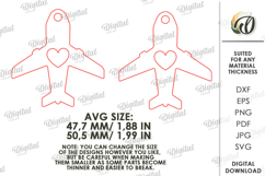 Valentine&#039;s Day Keychain Laser Cut. Valentine SVG Product Image 2