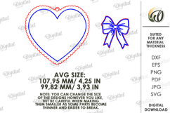 Valentine Coquette Tag Laser Cut. Valentine Gift Tag SVG Product Image 2