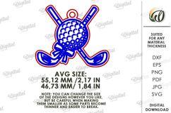 Sport Coquette Keychain Laser Cut. Golf SVG Product Image 2