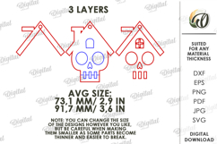 Halloween House Ornament Laser Cut. Hanging Ornament SVG Product Image 2