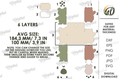 3D Animals Greetings Card Paper Cut. Cute Animals SVG Product Image 2