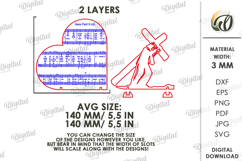 3D Religious Stand Decor Laser Cut. Standing Decor SVG Product Image 2