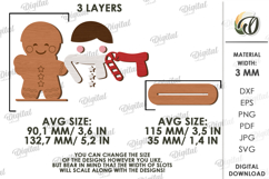 Christmas Gingerbread Laser Cut. Stand Decor SVG Product Image 2