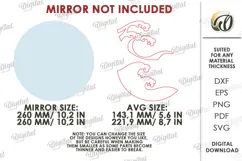 Modern Mirror Decor Laser Cut. Nature Mirror Decoration SVG Product Image 2