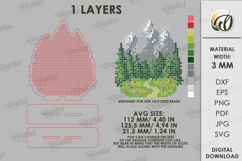 3D Bead Embroidery Stand Laser cut. Beadwork SVG. Nature Product Image 2