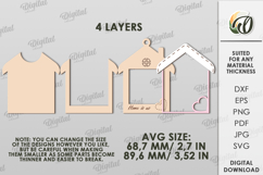 Mini Photo Frame Laser Cut. Hanging Picture Frame SVG Product Image 2
