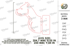 Dog Leash Holder Laser Cut. Dog Decor SVG Product Image 2