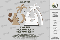 Nativity Light Stand Laser Cut. Nativity Lightbox SVG Product Image 2