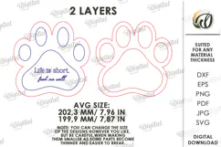 3D Pet Charcuterie Board Laser Cut. Pet Treat Plate SVG Product Image 2