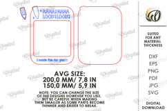 Mother's Day Kids Drawing Plaque Laser Cut. Mom Card SVG Product Image 2