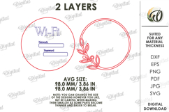 3D Wi-Fi Password Sign Laser Cut. Wall Hanger SVG Product Image 2