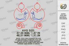 Spring Drop Earrings Laser Cut. Dangle Earrings SVG Product Image 2