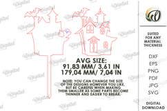 Halloween Cake Topper Laser Cut. Halloween House SVG Product Image 2