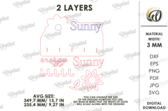 3D Towel Rack Laser Cut. Summer towel hanger SVG. Sunflower Product Image 2