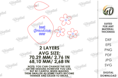 Mother's Day Keychain Laser Cut. Grandma Keyring SVG Product Image 2