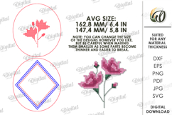 3D Embroidery Sign Laser Cut. Embroidery Pattern SVG Product Image 2