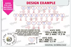 Valentine's Day Banner Laser Cut. Love Banner SVG. Heart SVG Product Image 3