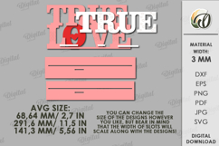 Valentine’s Day Word Stand Laser Cut. Stand Decor SVG Product Image 2