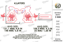 3D Easter Stand Decoration Laser Cut. Easter Bunny SVG Product Image 2