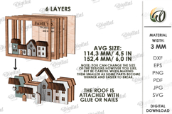 3D Family Home Decor Laser Cut. Stand Decor SVG Product Image 2