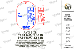 Valentine's Day Gift Tag Laser Cut. Valentine Gift SVG Product Image 2