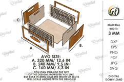 3D Home Organizer Laser Cut. Storage Box SVG Product Image 2