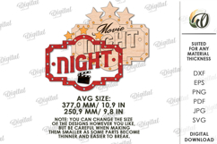 3D Home Cinema Sign Laser Cut. Wall Decor SVG Product Image 2