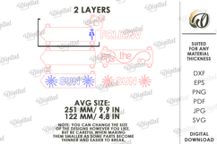 3D Summer Wall Decor Laser Cut. Follow the Sun SVG Product Image 2