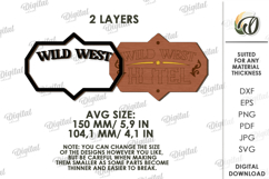 Wild West Sign Laser Cut. Wooden Westen Wall Art SVG Product Image 2