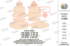 Baby Birth Stats Stand Laser Cut. Nursery Stand Decor SVG Product Image 2